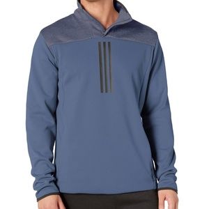 ADIDAS Men's Team Issue 1/4 Zip Blue Sweatshirt CLIMAWARM